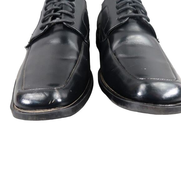 Stacy Adams Shoe Mens 8 Oxford Dress Formal Leather Square Toe Derby Calhoun Moc - Picture 4 of 15